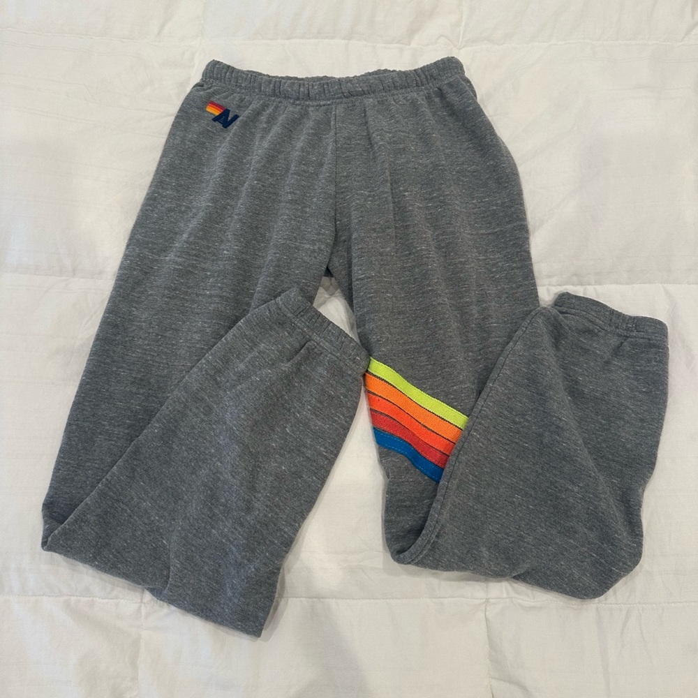 Aviator Nation Chevron 5 Stripe Neon Sweatpants